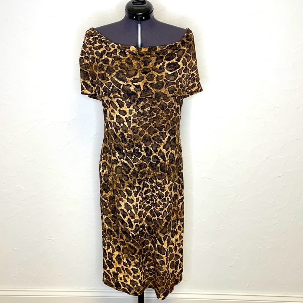- Vintage- Chetta B Animal Print NWT Dress